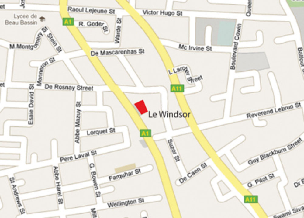 Le Windsor, supermarket, pharmacy, gym, training centre, media company, travel agents