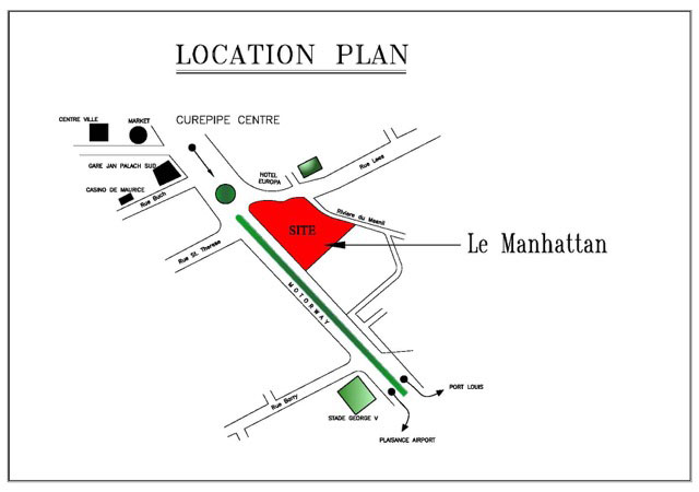 Le Manhattan - Leisure and commercial complex in Curepipe with Ground + 2 floors.